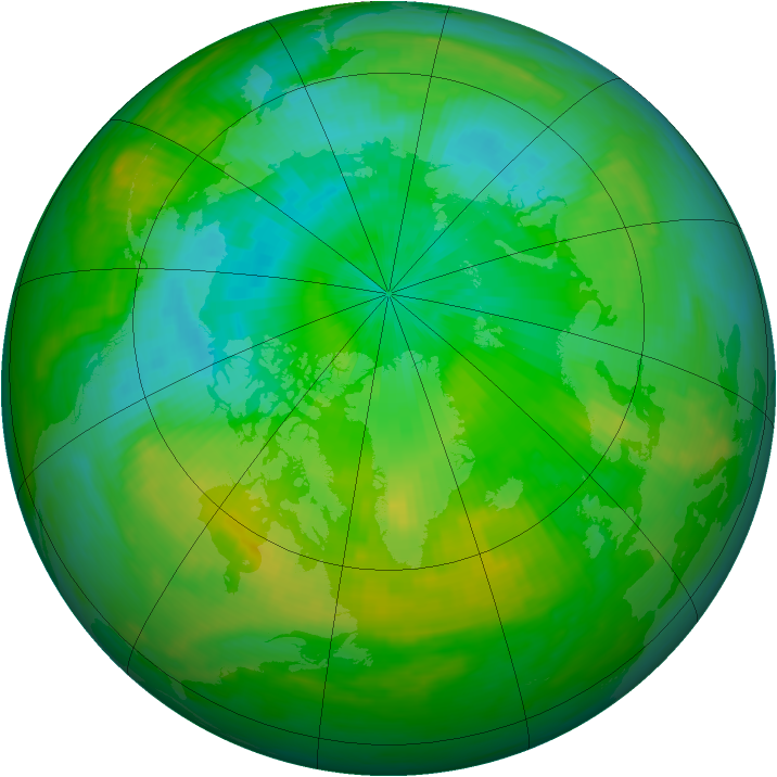 Arctic ozone map for 12 August 1979